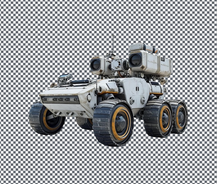 PSD el magnífico rover de exploración espacial aislado sobre un fondo transparente