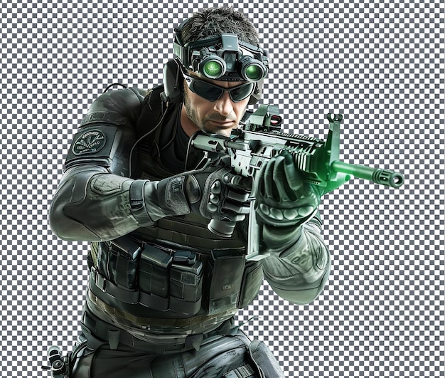 PSD magnífico sam fisher splinter isolado em fundo transparente