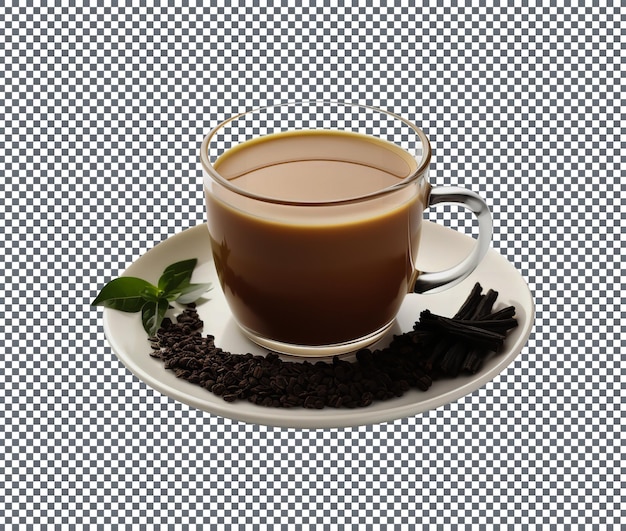 Magnífico té de desayuno aislado sobre un fondo blanco