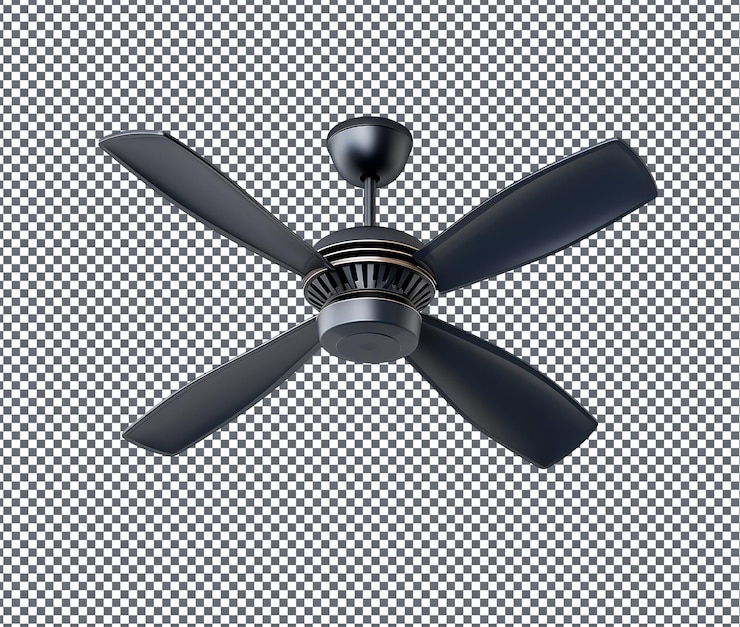 PSD magnifico ventilatore a soffitto isolato su uno sfondo trasparente