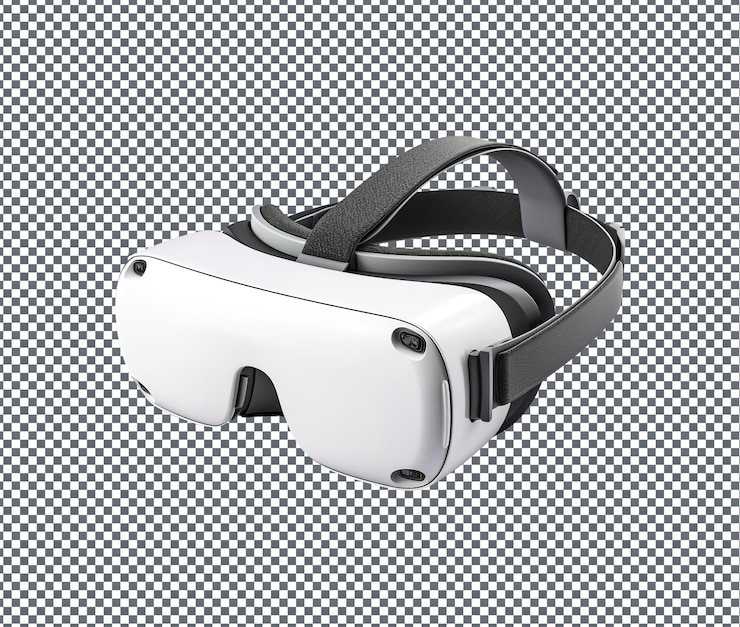 PSD magníficos fones de ouvido virtuais isolados em fundo transparente