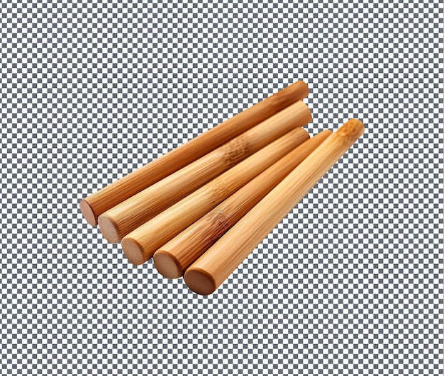 Magnifique baguette en bois isolée sur fond transparent