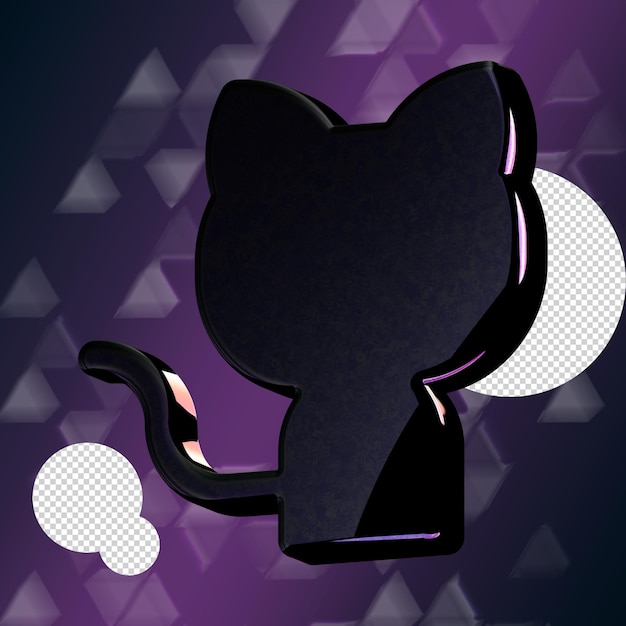 Un magnifique chat d'icône 3D avec une texture élégante parfait pour ajouter de la sophistication à n'importe quel projet