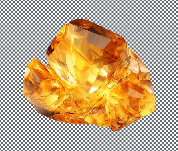 PSD magnifique citrine isolé sur un fond transparent