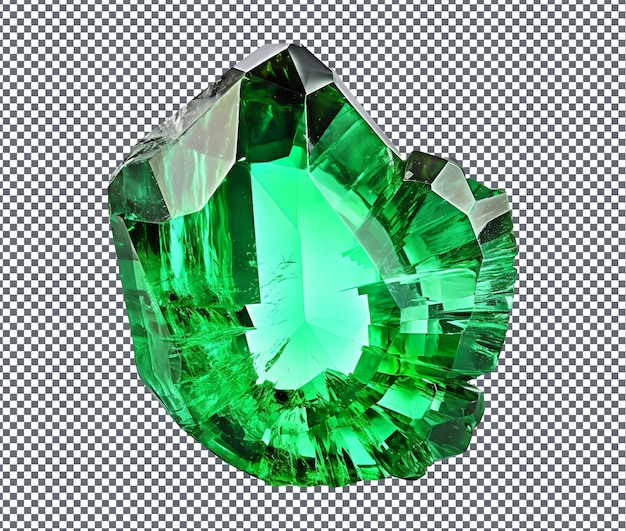 PSD magnifique tsavorite garnet isolé sur un fond transparent