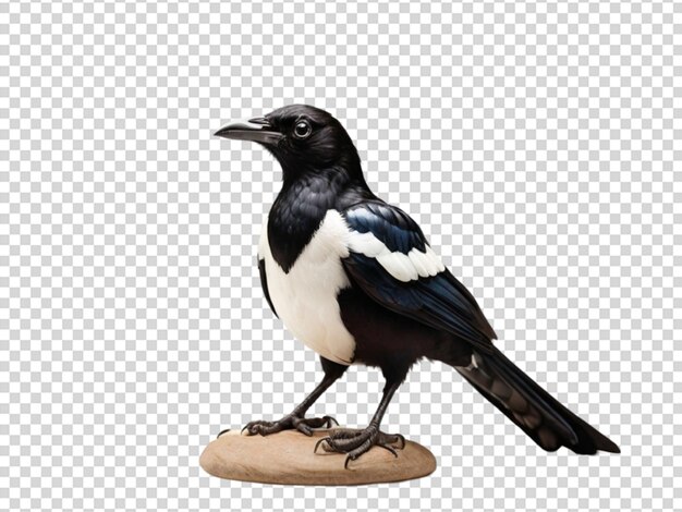 PSD magpie auf durchsichtigem hintergrund