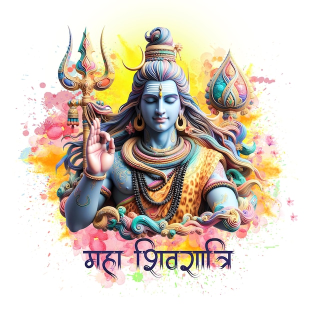 PSD maha shivratri est le seigneur shiva design.