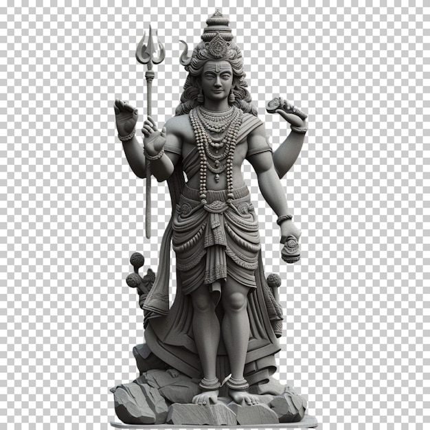 PSD maha shivratri el señor shiva en un fondo transparente aislado