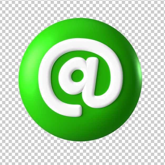 PSD mail am symbol 3d-zeichen