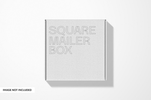 Mailing Box Mockup Top Angle