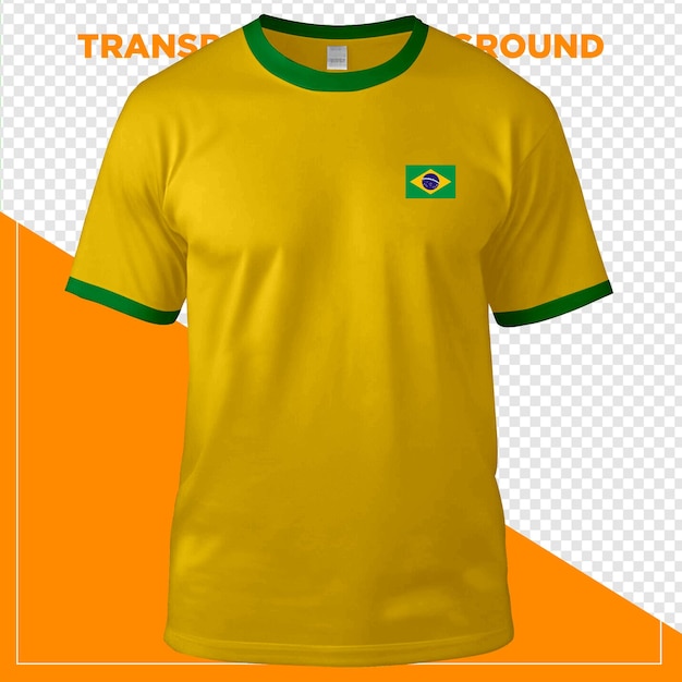 Maillot de football brésilien à fond transparent