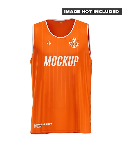 Maillot naranja con la palabra mock en la parte delantera