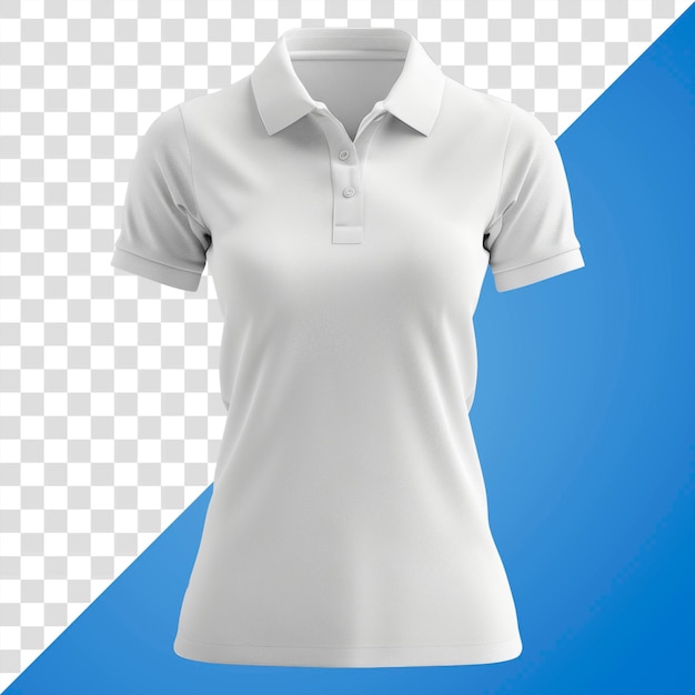 Maillot de polo blanc de PNG, maquette de vêtement, t-shirt de vêtements