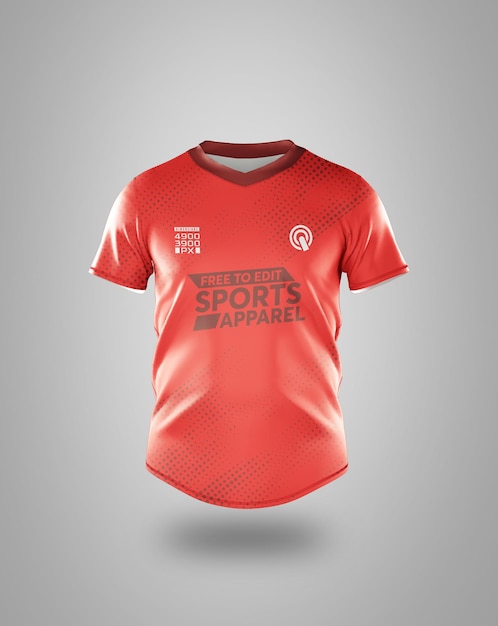 Le maillot rouge des vêtements de sport