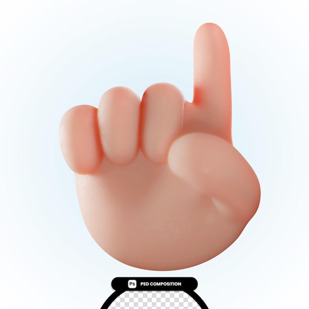 Une main avec un doigt pointé vers le haut et un signe qui dit psp. com dessus.