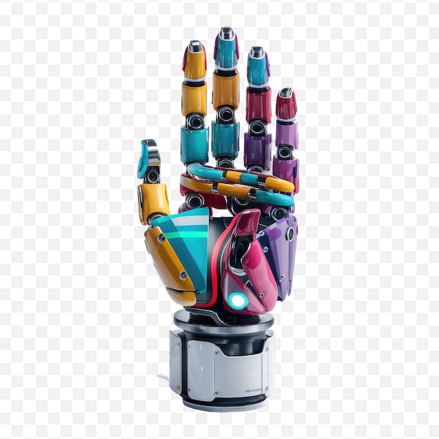 Une main avec un gant coloré qui dit que c'est Brandon.
