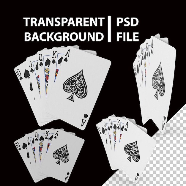 Main De Poker Quinte Flute Royale PNG