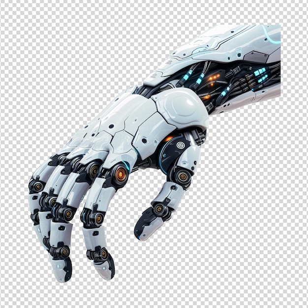 Mains De Robot Isolées Sur Blanc