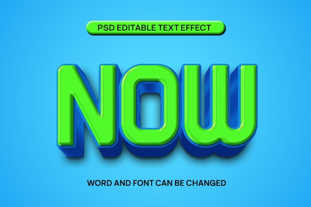 Maintenant Effet De Texte 3d Psd