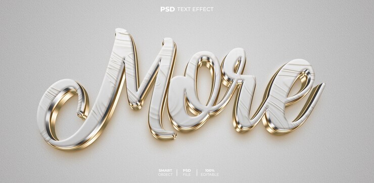 PSD mais efeito de texto editável em 3d