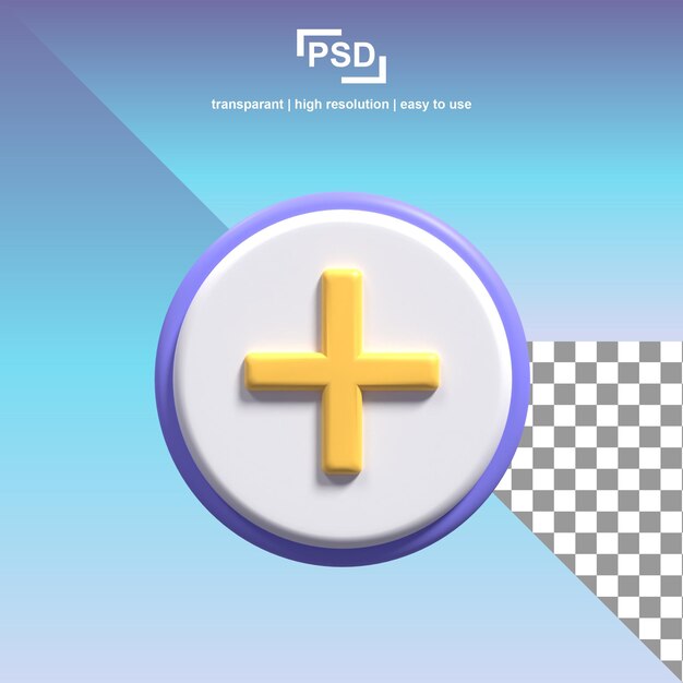 PSD mais ilustração 3d