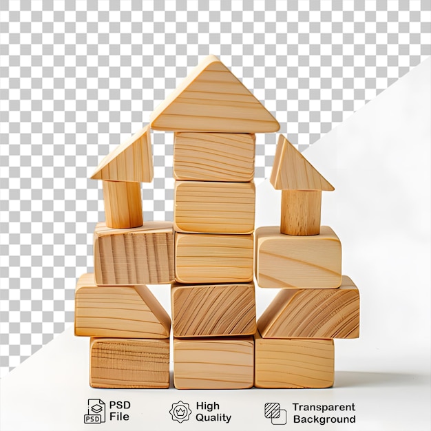 PSD une maison en bois sur un fond transparent
