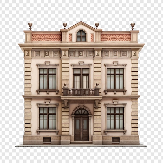 La maison géorgienne isolée sur un fond transparent