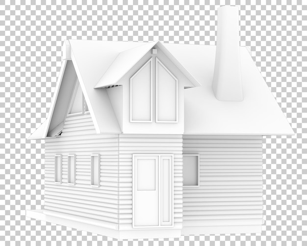 PSD maison isolée sur fond transparent illustration de rendu 3d