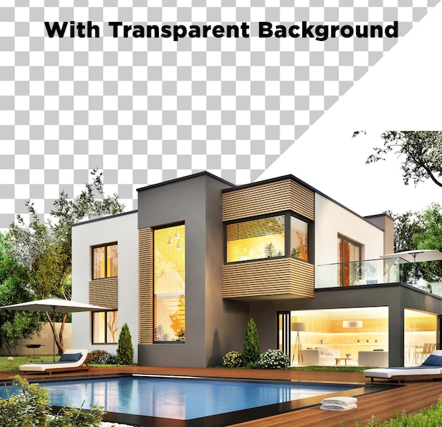 Maison de luxe en PNG isolée sur un fond transparent