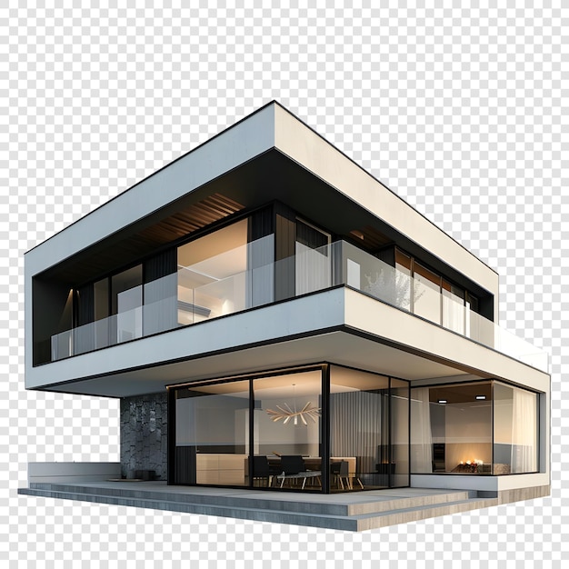 Maison moderne de luxe isolée sur un fond transparent