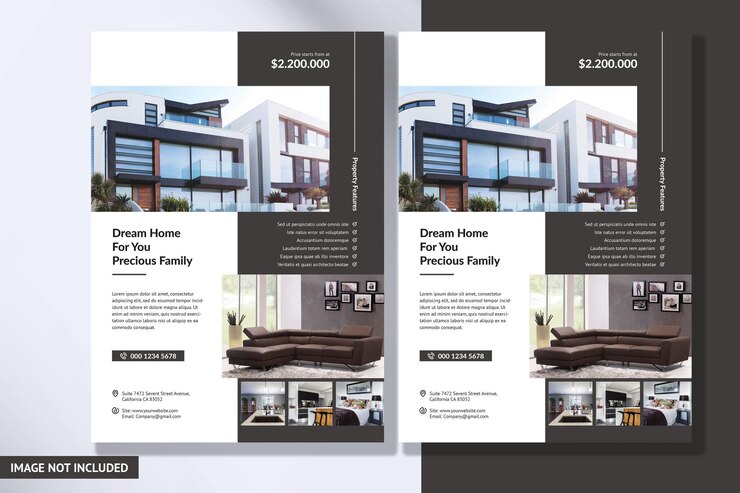PSD la maison de rêve pour votre précieuse famille flyer immobilier de luxe