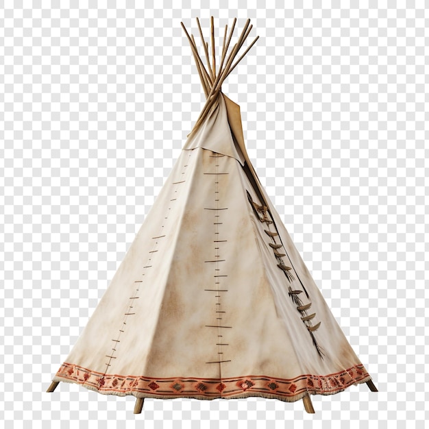 PSD la maison teepee tipi est isolée sur un fond transparent