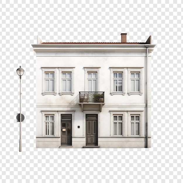 Maison de ville isolée sur un fond transparent