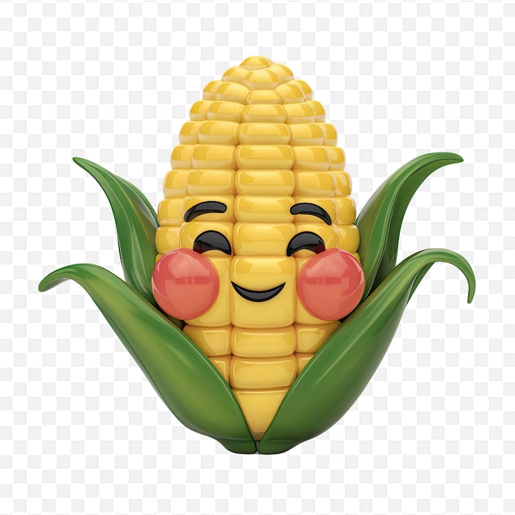 PSD un maíz con una cara en él que dice maíz