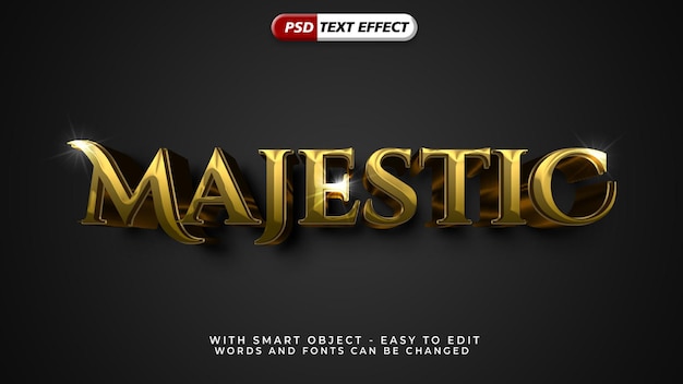 Majestic 3D-Text-Effekt im Stil