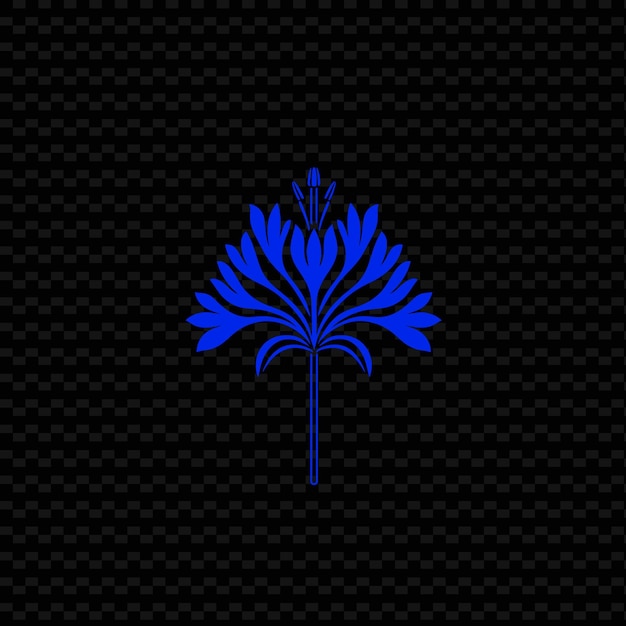 PSD majestic agapanthus logo com decorative p design vetorial criativo da coleção natureza