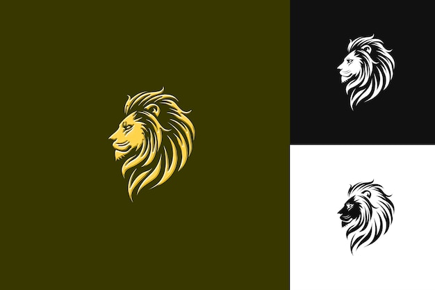 Majestic Lion Logo con melena y garras para la decoración con un diseño vectorial abstracto Colecciones