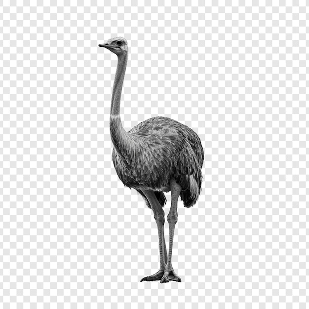Majestic Rhea en un fondo transparente