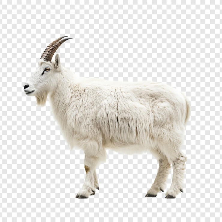 PSD la majestueuse chèvre de montagne un portrait de profil