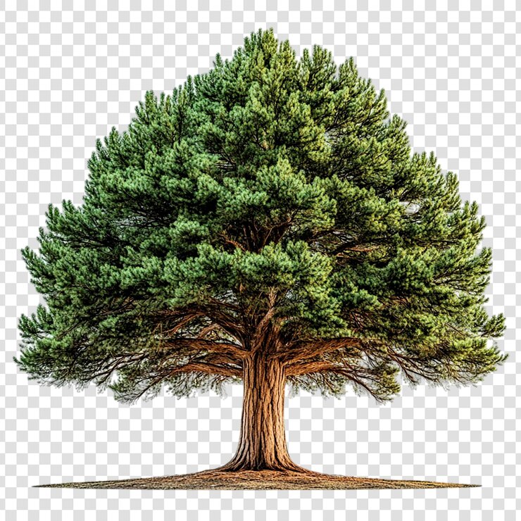 El majestuoso pino aislado en un fondo blanco Fotografía de la naturaleza Conifera verde perenne