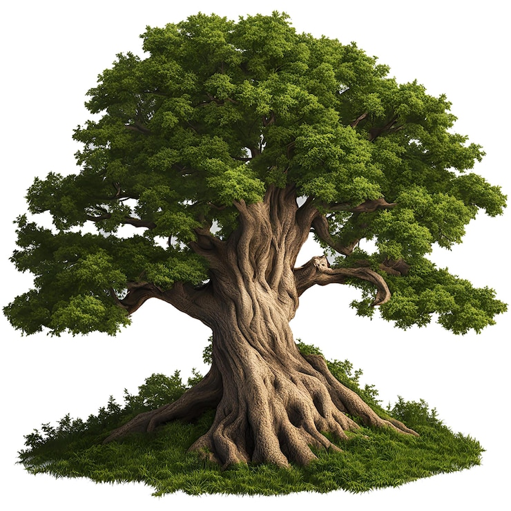 PSD el majestuoso roble antiguo png