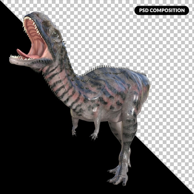 Majungasaurus Dinosaurier isoliert 3D-Rendering
