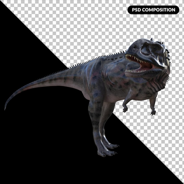 Majungasaurus Dinosaurier isoliert 3D-Rendering