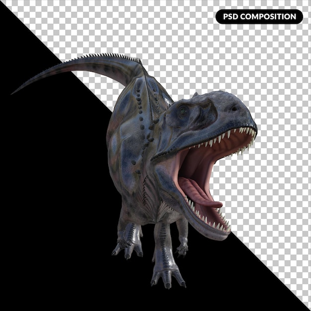 Majungasaurus Dinosaurier isoliert 3D-Rendering