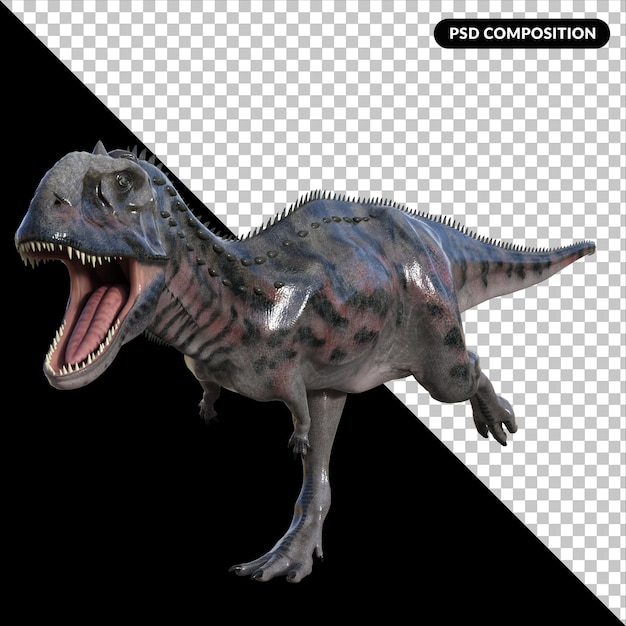 Majungasaurus Dinosaurier isoliert 3D-Rendering