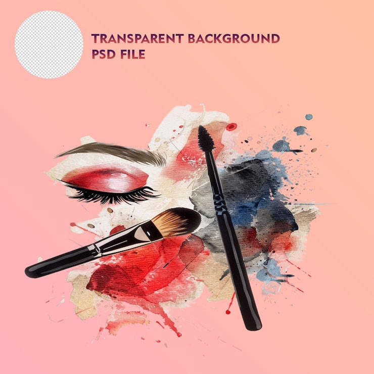 PSD make-up-kosmetikprodukte transparenter hintergrund psd-datei