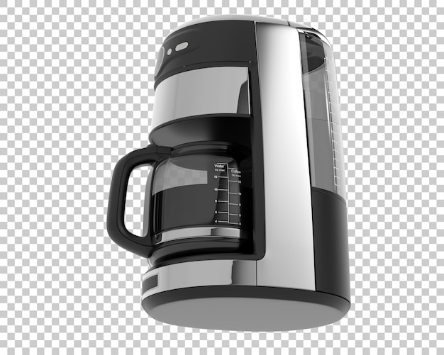 Maker di caffè isolato su uno sfondo trasparente illustrazione di rendering 3D
