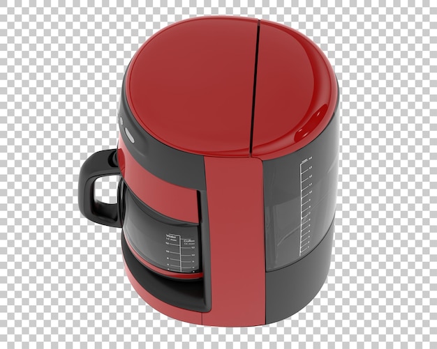 Maker di caffè isolato su uno sfondo trasparente illustrazione di rendering 3D