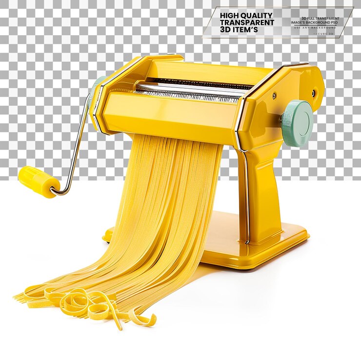 PSD maker di pasta una macchina utilizzata per fare la pasta da zero su uno sfondo trasparente