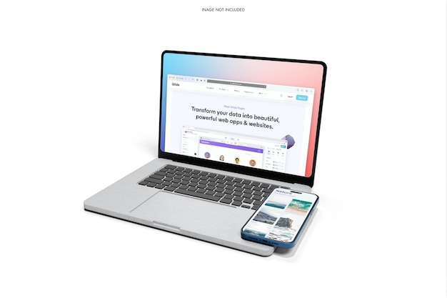 Maketa notebooku a telefonu